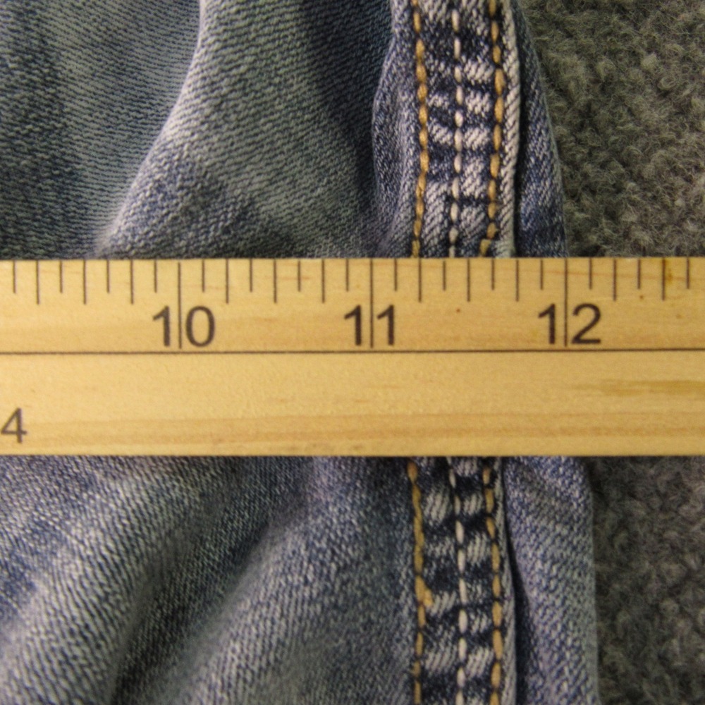 BKE Seth Jeans Men 36x34 Loose Blue Light Wash Straight Leg Stretch Thick Stitch - Picture 15 of 16